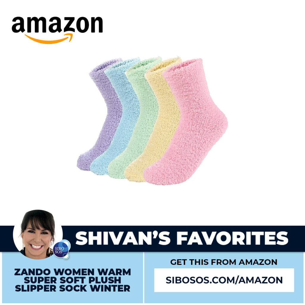 Zando Women Warm Super Soft Plush Slipper Sock Winter
