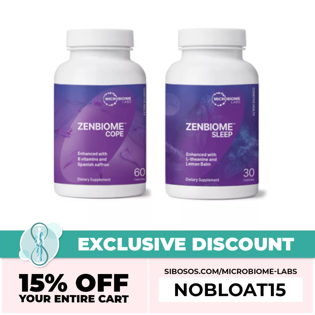 Get 15% off on Zenbiome Cope & Sleep from MicrobiomeLabs