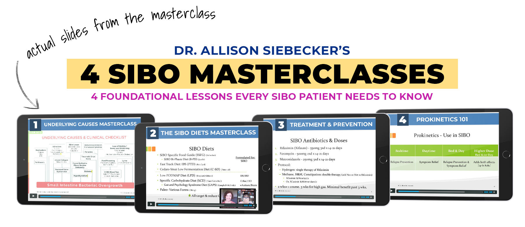SIBO SOS® Masterclass Series Diet, Treatment, with Dr