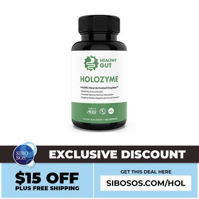 Save $15 off + free shipping of Holozyme from Healthy Gut